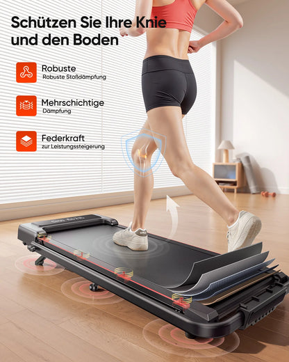 Loopband – Treadmill – Hardloopband – Trainingsapparaat – Fitnessapparaat – 4-in-1 Training – Verstelbare Hellingshoek