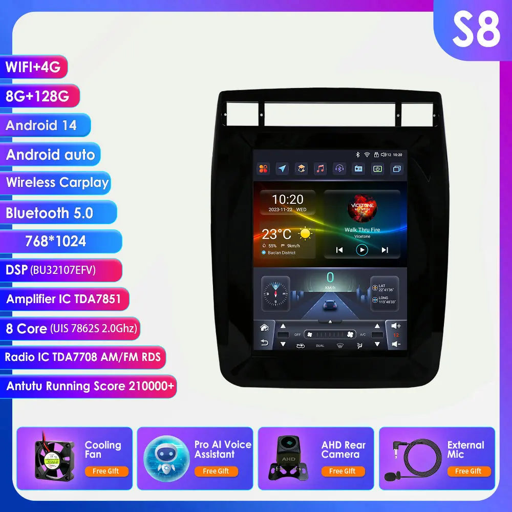9.7INCH Android Car Radio for Volkswagen VW Touareg 2011-2017 Stereo Carplay Android Auto Multimedia Car Intelligent GPS Player