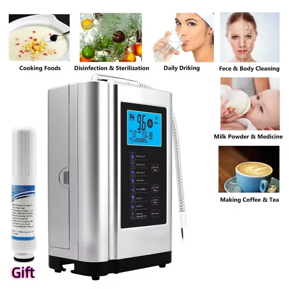 Waterzuiveringsmachine – Waterfilter – Kraanwater Reiniger – Drinkwater Filter – Titanium Elektrolyse – 2 Liter Per Minuut - QUORE
