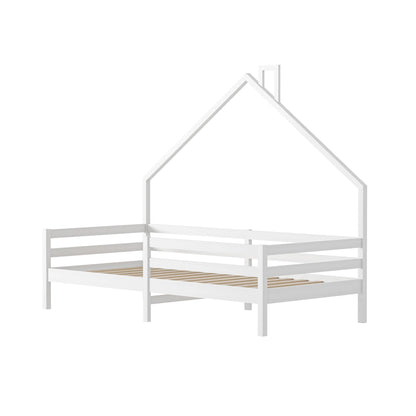 Huisbed Kinderen – Speelbed – Kinderbed – Scandinavisch Bed – Veilig Bed – Stevig Dennenhout – Opbergruimte