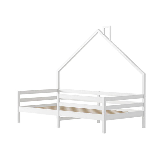 Huisbed Kinderen – Speelbed – Kinderbed – Scandinavisch Bed – Veilig Bed – Stevig Dennenhout – Opbergruimte