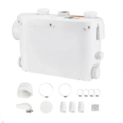 Macerator Pomp - Waterpomp - Vuilwaterpomp - 500W - 6600 L/u Capaciteit - 8m Opvoerhoogte - 3 Inlaten voor Afvalwater Afvoer