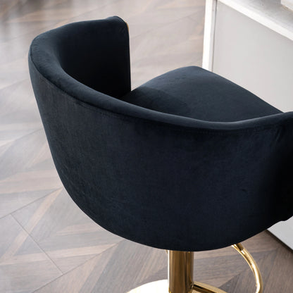 Barkrukken – Barstoelen – Keukenstoelen – Design Stoelen – Verstelbare Hoogte – Velvet Zitting – Antislip Voet