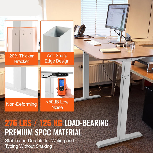 Sit Stand Desk - Sit Stand Desk Electric - Desk Stand - Desk Stand - Electric Desk Stand - DIY Workstation Base - for home and office - 70-120 cm - Double - Black