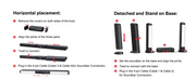 Soundbar - Soundbars voor TV en Theater - Soundbar met Subwoofer - 5.0ch - Afneembare - Met App-bediening - HDMI - ARC - OPT - AUX - Sound Bar voor Smart TV - Met RGB-verlichting - Zwart