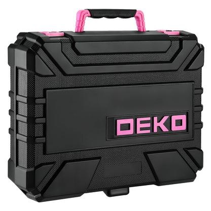Deko - Basis gereedschapsset - Gereedschap - 126-delig - Gereedschapsset - Elektrische gereedschapscombinatiesets - Gemengde gereedschapsset - 8V snoerloze boormachine - Roze
