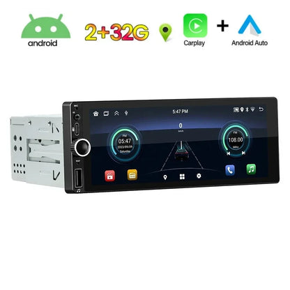 Autoradio – 1 DIN Radio – Auto Radio – Multimedia Radio – Bluetooth Radio – 6,86 Inch IPS Touchscreen – Android 13 Systeem