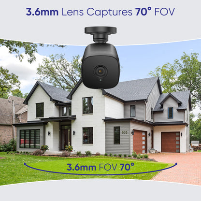 Beveiligingscamera – Bewakingscamera – CCTV Camera – Video Camera’s – 8CH HD DVR – 5MP Resolutie – Nachtzicht Tot 30 Meter - 4 Stuks - 1TB