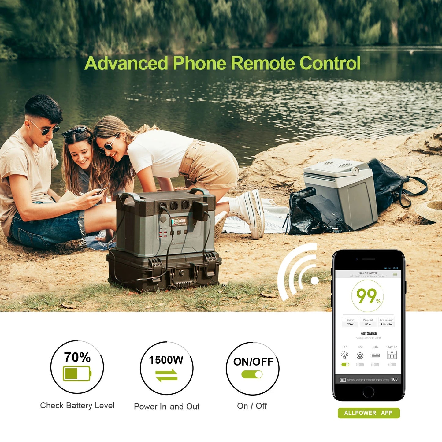 Draagbare Powerstation - Powerbank - Stroomgenerator - Generator - 700W Vermogen – 110 / 230V - Zonne-energie Compatibel – Meerdere Uitgangen – Geschikt voor Kamperen & Noodstroomvoorziening - QUORE