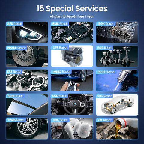 OBD2 Scanner - Diagnose Computer - Smart Diagnostic Tool - Foutverwijdering - Automatische volledige systeemdiagnose - 15 reset - IMMO Actieve Test - Bidirectionele codelezer - Met kabel - Zwart