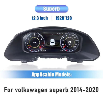 Dashboard Display – Digitaal Instrumentenpaneel – Auto Cluster – LCD Scherm – HD IPS Display – 12,3 Inch – Plug & Play Installatie