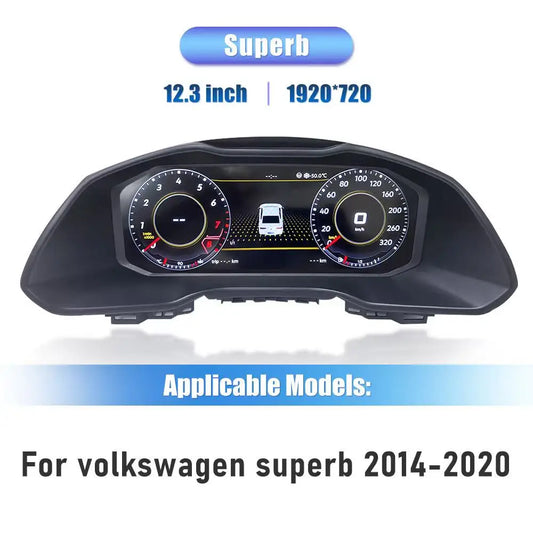 Dashboard Display – Digitaal Instrumentenpaneel – Auto Cluster – LCD Scherm – HD IPS Display – 12,3 Inch – Plug & Play Installatie