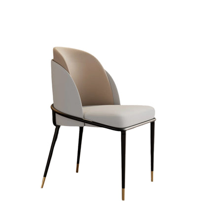Eetkamerstoelen – Stoelen – Dining Chairs – Comfortabele Stoelen – Microvezel PU-Leder – Massief Eucalyptus Hout – 150 Kg Draagkracht - Set van 2 - Beige