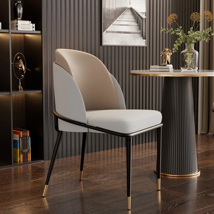 Eetkamerstoelen – Stoelen – Dinersstoelen – Zwarte Stoelen – Microfiber Kunstleer – Massief Houten Frame – Comfortabel Zitkussen