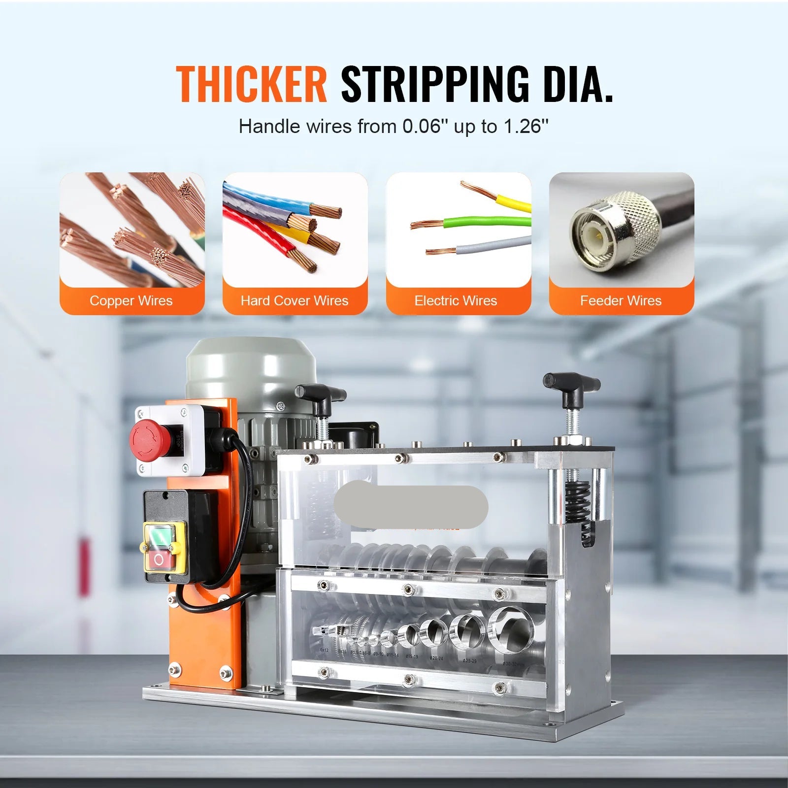 Elektrische Draadstripper – Kabelstripper – Draadstripapparaat – Automatisch – 750 Watt Motor – 10 Instelbare Maatholtes - QUORE