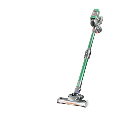 Ideach - Handstofzuiger met Steel - 15kPa - HEPA - 150W - Draadloze Steelstofzuiger - Draadloze stofzuiger - Afneembare Kruimelzuiger - Zakloze stofzuiger - Groente - QUORE