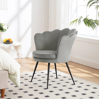 Loungestoel – Fauteuil – Relaxstoel – Velvet Stoel – Comfortabele Zachte Bekleding – Stevige Metalen Poten