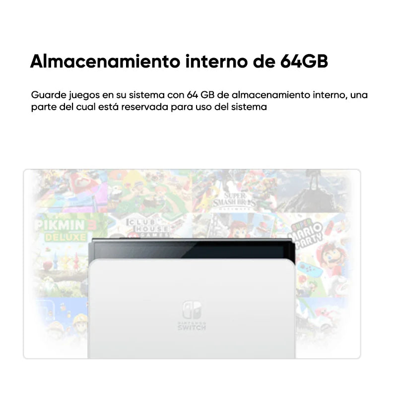 Nintendo Switch OLED Model 7 Inch Screen Joy‑Con Handle Enhanced Audio Adjustable Console Stable TV Mode Video Game - QUORE