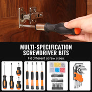 Gereedschapskoffer – 216-delige Set – Inclusief Hamer, Schroevendraaiers & Tang – Ideaal voor Huis & Auto – Zwart