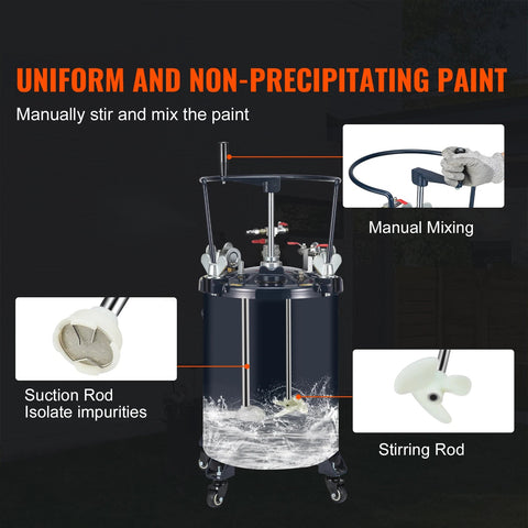 Paint tank - Pressure tank - Paint tank Spray paint Pressure pot - 30L - Spray paint - Pressure sprayer - Paint spraying - Paint - Paint spraying Electric - for Industry Home construction