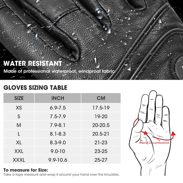 Savior Heat - Heated Gloves - Electric Heated Gloves - Rechargeable Battery - Ski Heated Gloves - Ski Snowboarding Motorcycle - Size: L - Black