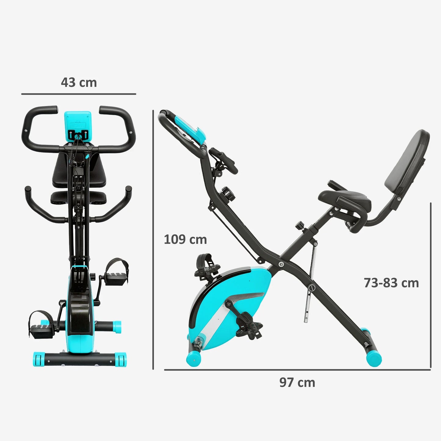 Hometrainer - Spinningfiets - Hometrainers - Indoorfietsen - Indoorfiets - 8 Magnetische Weerstandsniveaus - LCD Display - Opvouwbare - Verstelbaar Zadel - Fiets voor Cardio Training - Groen