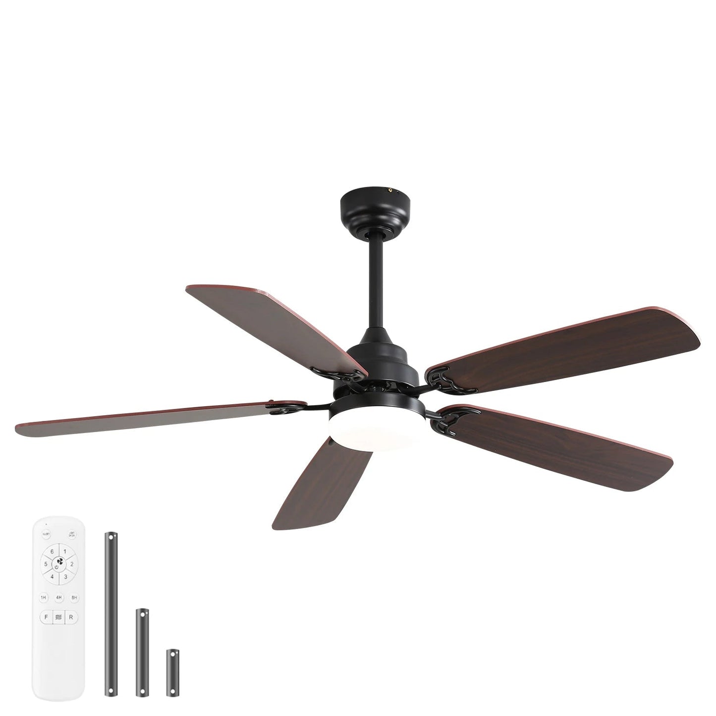 Plafondventilator – Plafondventilator Met Licht – Ventilator Met Led – Stille Ventilator – 52 Inch – 6 Snelheidsstanden – Omkeerfunctie