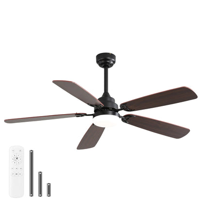 Plafondventilator – Plafondventilator Met Licht – Ventilator Met Led – Stille Ventilator – 52 Inch – 6 Snelheidsstanden – Omkeerfunctie