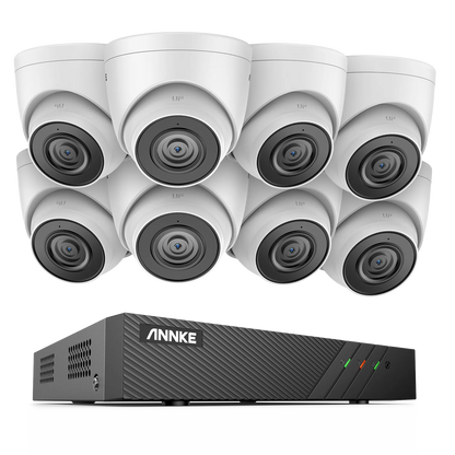 Beveiligingssysteem 8-Kanaals PoE – CCTV Camera Systeem – NVR Beveiliging – IP Camera Set – Videosurveillance – 5MP Weerbestendige Camera’s – 6MP NVR Met Audio – Nachtzicht Tot 30 Meter
