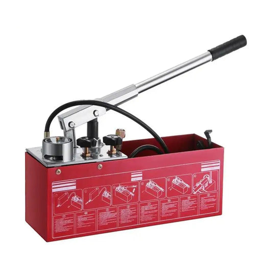 Hydrostatische Druktest Pomp - Testpomp - Hydraulische pomp - Afperspomp - waterdrukmeter - 0-50 bar 12 liter tank - voor pijpleidingverwarming irrigatie