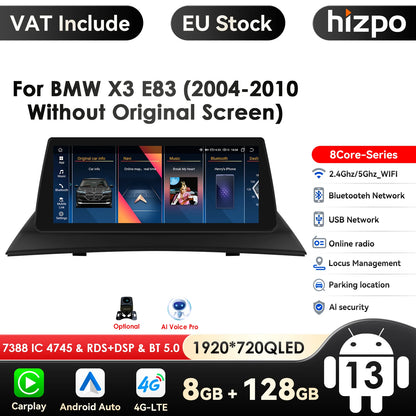 Carplay 4G 10.33" AI System Car Radio Android for BMW X3 E83 2004 - 2010 Multimedia Player Navigation GPS 2 Din Stereo DSP Audio