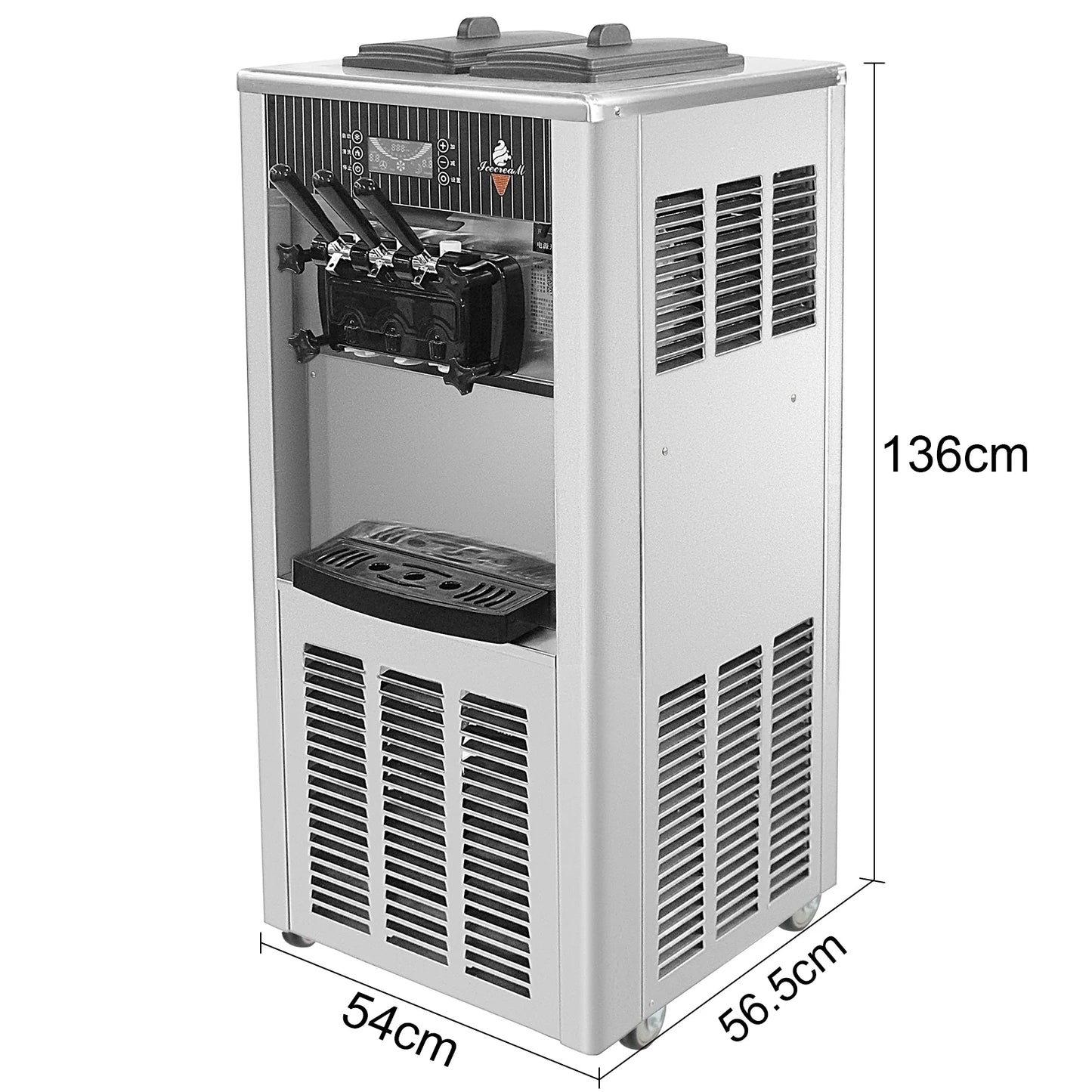 Softijsautomaat – IJsautomaat – Softijsmachine – IJscreatie Machine – 18 Liter Per Uur – 1200W Compressor