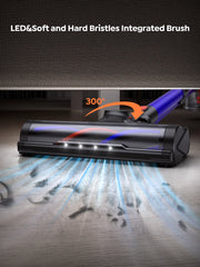 Steelstofzuiger Draadloos - Stofzuiger Zonder Zak - Geschikt voor Dierenharen- Krachtig -Kruimeldief- Draadloze Stofzuigers - Steelstofzuigers - Kruimelzuiger - Compact & Licht - Ook voor in de auto - QUORE