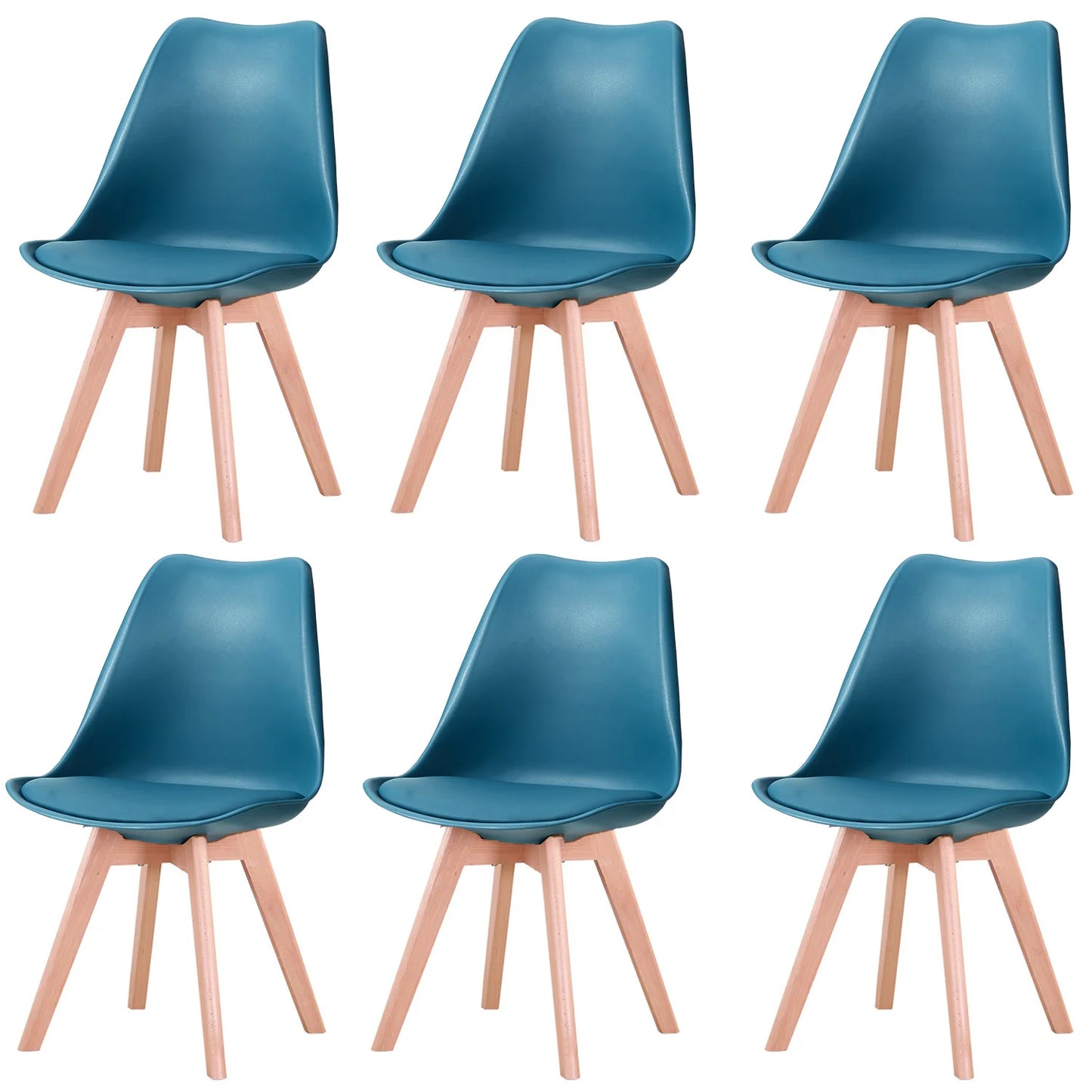 Eetkamerstoelen – Stoelen – Design Stoelen – Comfortabele Stoelen – Beukenhouten Poten – Kunstleer Zitvlak – Draagvermogen 120 Kg