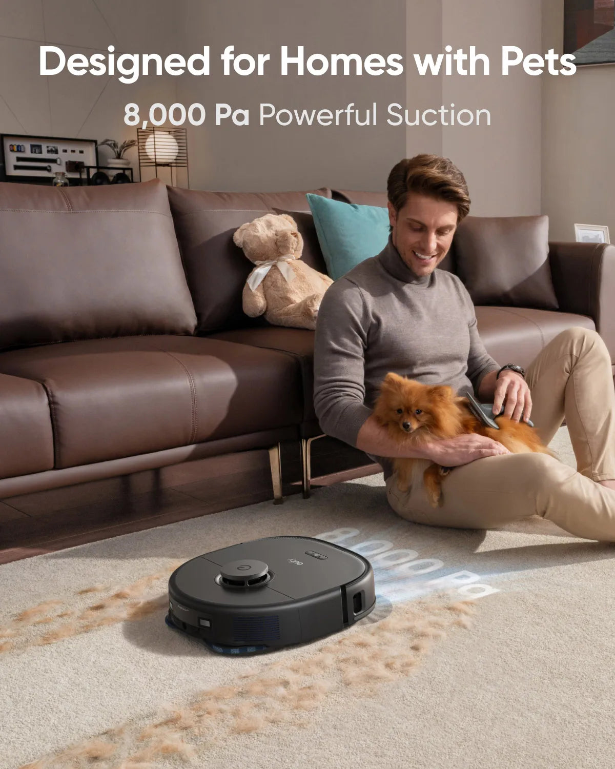 Robotstofzuiger – Robotstofzuiger Met Mop – Stofzuigerrobot – Dweilrobot – Autonome Stofzuiger – 8.000 Pa Zuigkracht – Dubbele Dweilsystemen