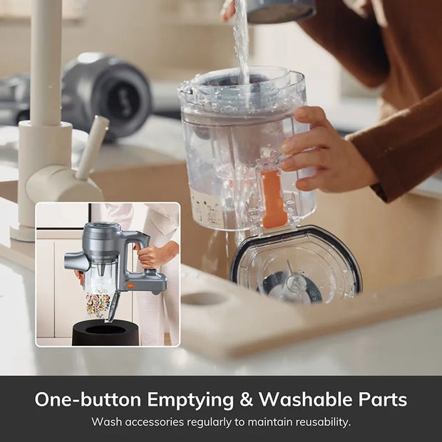 Cordless stick vacuum cleaner - Cordless vacuum cleaner - Vacuum cleaner - Stick vacuum cleaners - Vacuum cleaner - 21000Pa suction power - 0.55L dust cup - with LED lighting, Removable battery