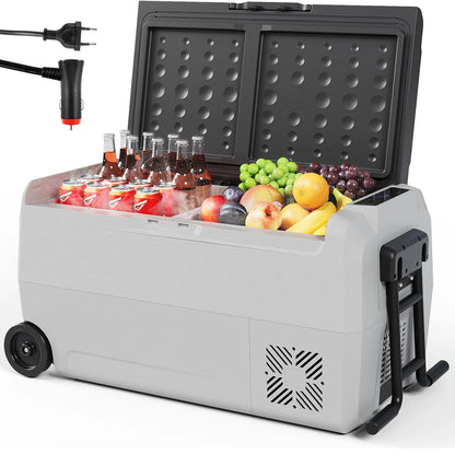 Koelbox – Draagbare Koelbox – Vriesbox – Mobiele Koelbox – 32 Liter – Dual-Zone Temperatuurregeling – 12/24V En 230V Voeding - QUORE