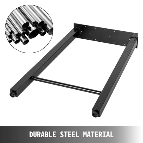 Metalen Tafelpoot - Tafelpoten - Tafelpoten zwart -  Rubberen voeten - 2 Stuks - Staalmateriaal - Zwart - Zwaar Werk