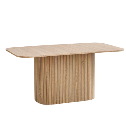Eettafel – Tafel – Dinertafel – Eetkamertafel – Eetplek – Licht Hout Kleur – 160x90 cm – MDF Met Houtnerf Afwerking