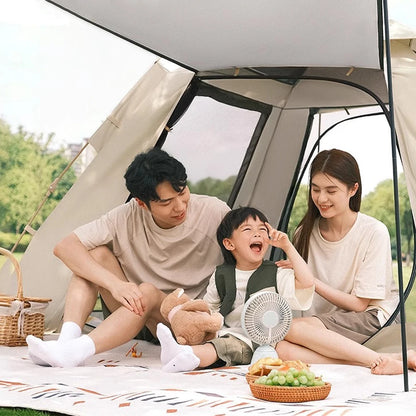 Campingtent - Opvouwbar Campingtent - Pop-Up Tent voor 4 personen - Familietent - Koepeltent - met Draagtas - Draagbare - Ultralicht - Waterdicht - voor Buiten - Wandelen - Bergbeklimmen - 210 x 210 x 130 cm - Beige