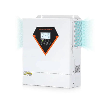 Omvormer - Inverter voor Zonnepanelen - Hybride Zonne-omvormer - 5500W - Pure Sine Wave Off-Grid Inverter met Acculader - 230V AC - Ondersteunt Zonnepaneel & Netstroom Opladen - Voor Zelfvoorzienende Energie
