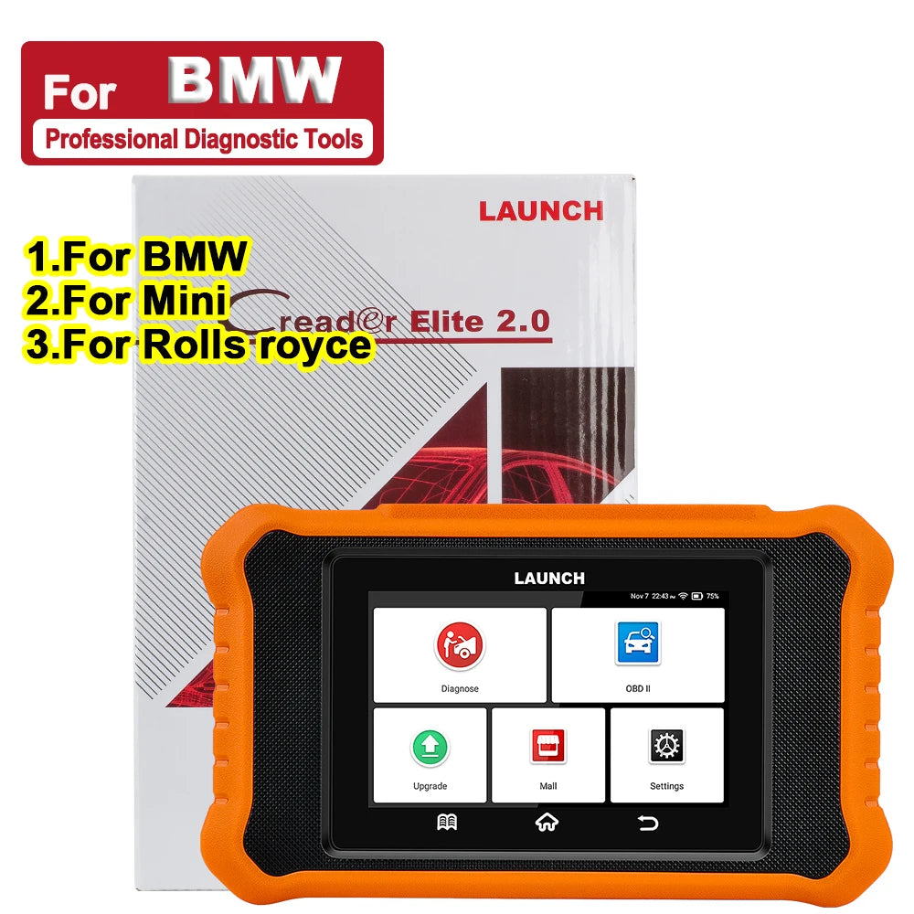 OBD Scanner - OBD2 - Auto Scanner - Auto uitlezen - Diagnose Apparatuur voor Auto's - Alle Diensten - Bi-Directioneel Diagnosetool - Automatische Diagnose - ECU Codering - Reset Functies - Voor BMW