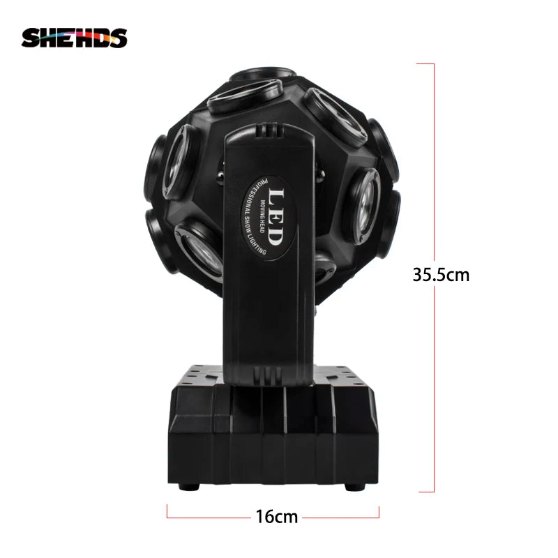 Beam LED Moving Head Licht – Stage Light – DJ Licht – Party Lamp – Disco Verlichting – 18x12W RGBW – Stepless Rotatie & Instelbare Hoek