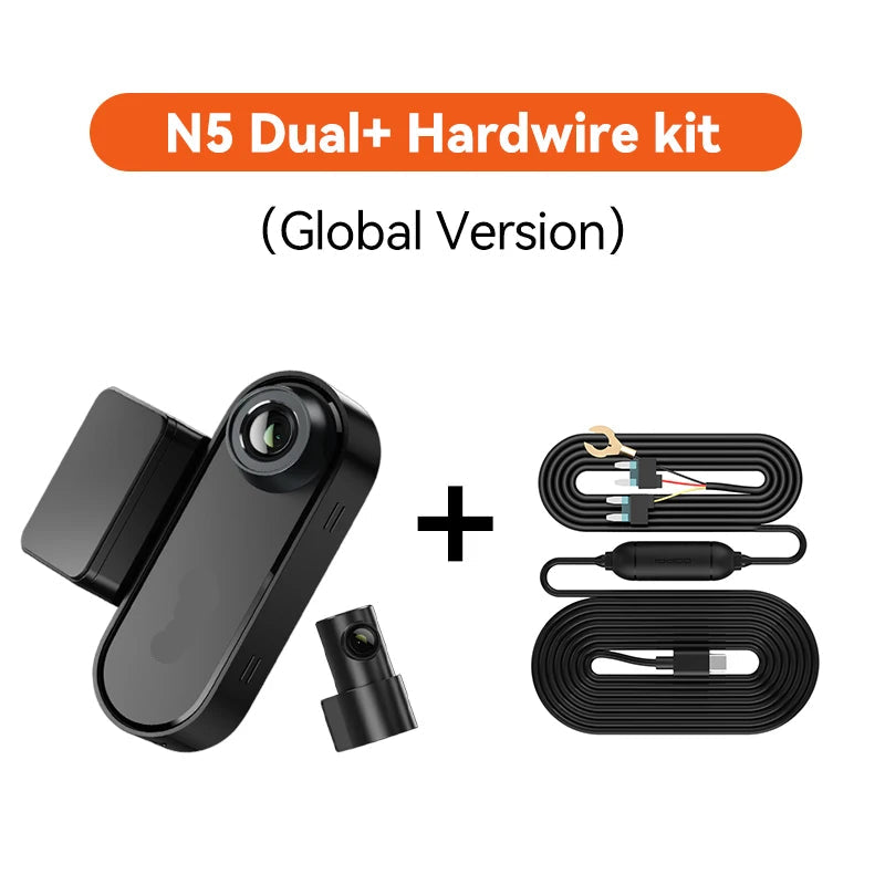 Dashcam voor Auto – Navigatiesysteem – 4K Dual Voor- en Achtercamera – GPS Navigatie – ADAS Ondersteuning – Nachtzicht – Spraakbesturing – Ultra HD Autocamera – Inclusief Hardwire Kit