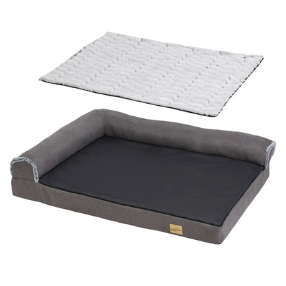 Hondenbed -  Orthopedisch Hondenbed - L-vormig Design - Wasbare Hoes - Duurzaam en Stijlvol - Stevig Schuimkussen - Dubbel Extra Groot - Comfortabel en Duurzaam