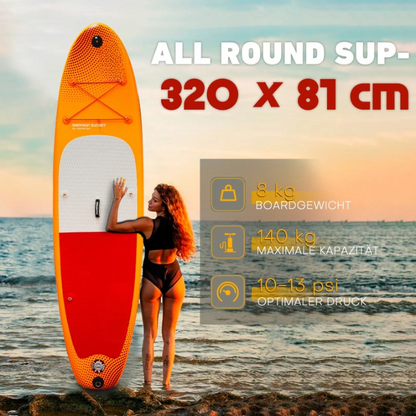 Opblaasbare Paddleboard – SUP – Stand Up Paddleboard – Paddle Board – Lichtgewicht – Antislip EVA-Pad – Draagbaar - Oranje