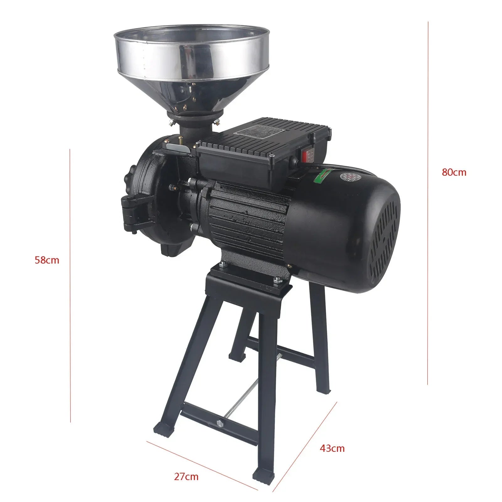 Graanmolen – Elektrische Molen – Meelmolen – Korenmolen – Zadenmolen – 2200W Krachtige Motor – Fijne Droge Maling - QUORE