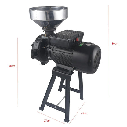Graanmolen – Elektrische Molen – Meelmolen – Korenmolen – Zadenmolen – 2200W Krachtige Motor – Fijne Droge Maling - QUORE