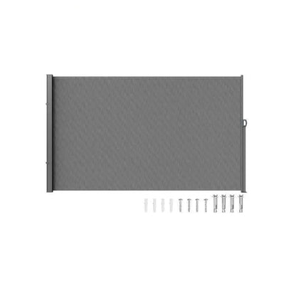 Windscherm - Zonnescherm - Windscherm Uittrekbaar - Waterdicht - Uitschuifbaar – Oprolbaar - 160x300cm - Zijscherm - Privacydoek voor Terras, Balkon of Tuin met UV-bescherming - Geel