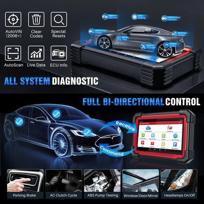OBD2 Scanner – Autodiagnose Tool – Foutcode Uitlezer – Auto Scanner – Diagnosetool – 7 Inch Touchscreen – 31+ Servicefuncties